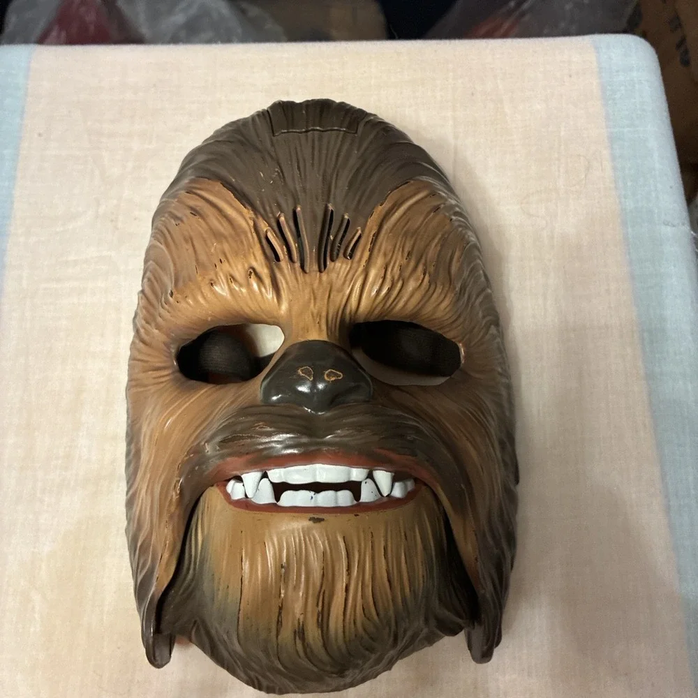 Star Wars Chewbacca Mask Talking Chewie Sounds TESTED & WORKS Halloween Cosplay